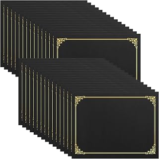 SUNEE Black Certificate Holders, 30-Pack