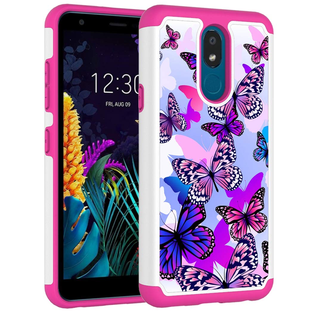 Vavies Case for LG Aristo 4+ Plus Case, LG Prime 2/LG Arena 2/LG Tribute Royal/Escape Plus/LG Journey LTE Phone Cover, Cute Protective Cases for LG Aristo 4 (Butterfly)