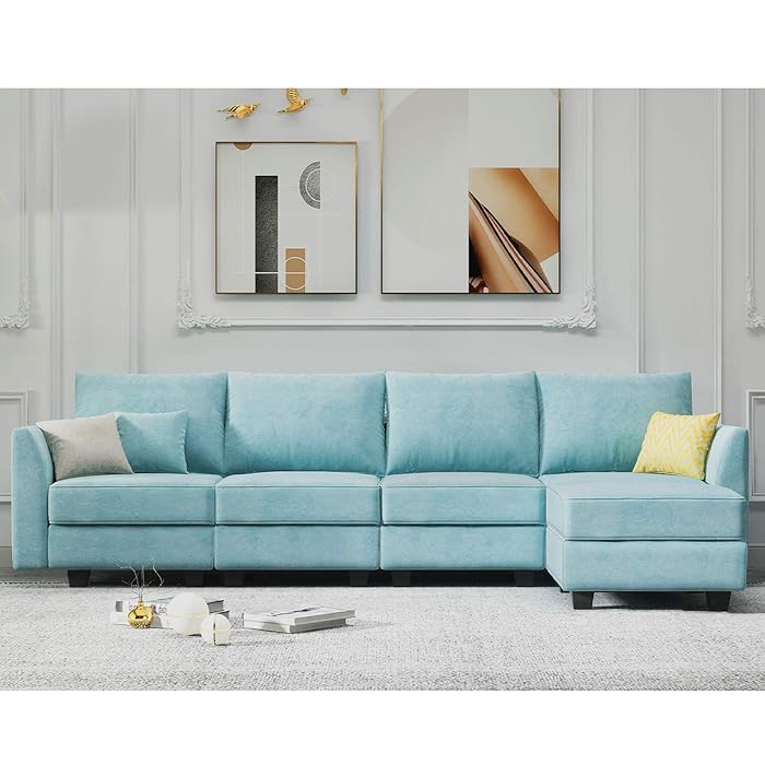 Buy HONBAY Reversible Sectional Sofa L Shaped Couch with Storage