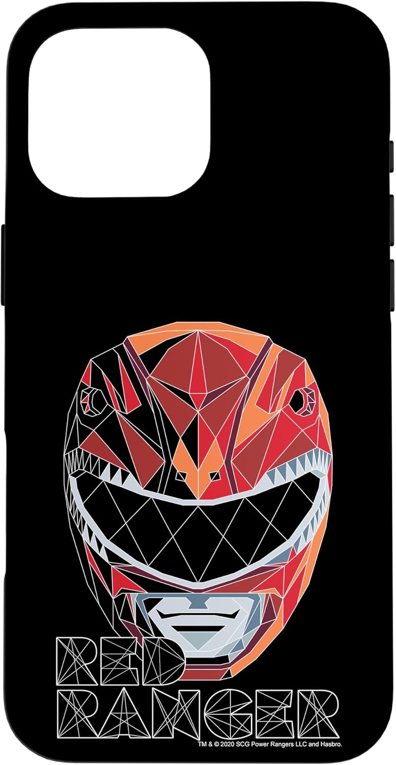 Power Rangers Red Ranger Polygon Big Face Case for iPhone 16 Pro Max