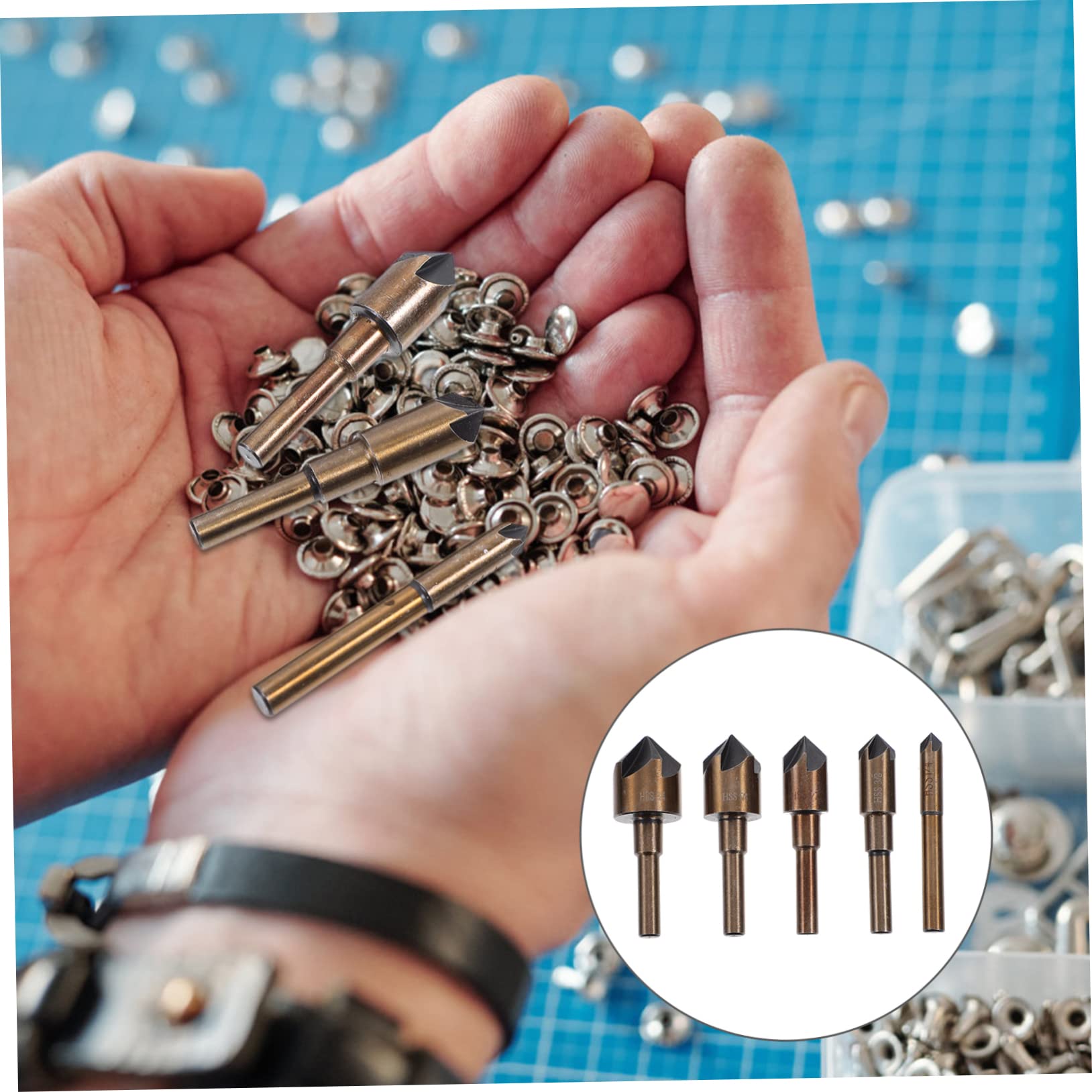 UKCOCO 15piezas Brocas Avellanadas Para Madera y Plástico Central y Taladro De Alta Herramienta De Acabado Para Carpintería y Proyectos De Bricolaje