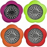 Vista 1 de Kitchen Sink Strainer, 4PCS Silicone Sink Strainers, Large Wide Rim 4.5" Diameter Sink Drain Strainer for Kitchen Sink - Multicolor