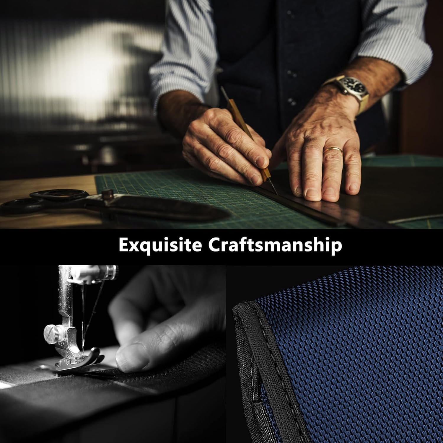 ykooe Rugged Nylon Holster Compatible with iPhone 17 16 15 14 13 12 & Pro Models, Galaxy S25, S24, S23, S22,S21 Cell Phone Belt Holder for Men, Blue - L - Image 6