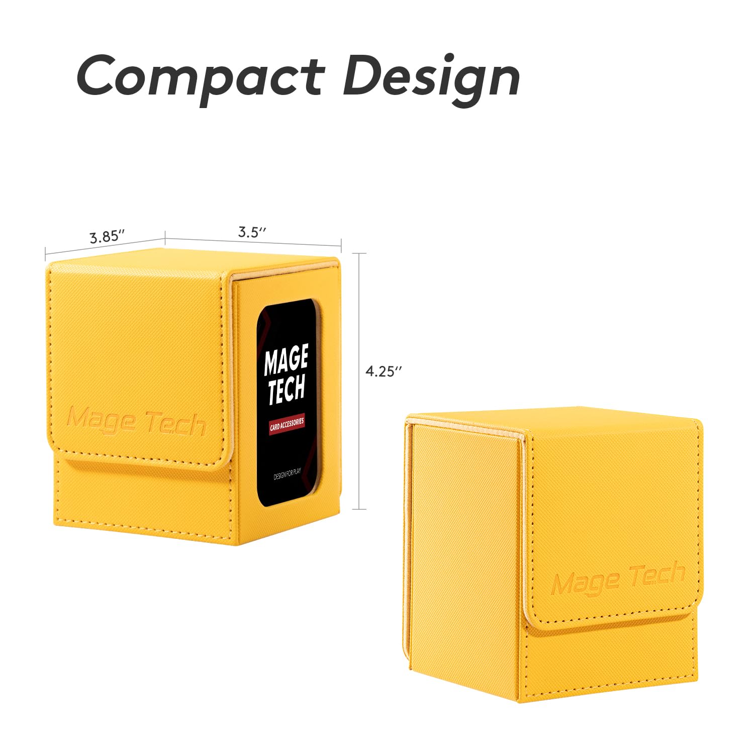 Mage Tech Commander Deck Box Lite, Card Display with Mini Snap Card Holder & Removable Cover, Fits 100+ Single-Sleeved Cards - Image 4