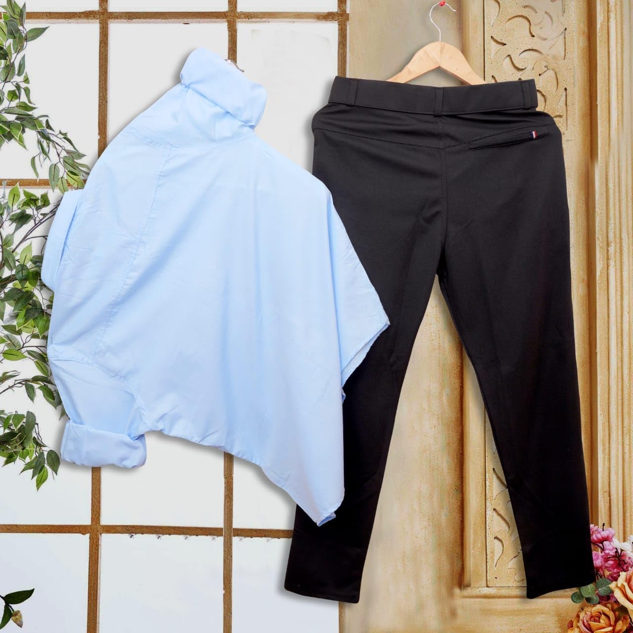 BHIKADIYA Men’s Cotton Solid Full Sleeves Regular Fit Shirt and Pant BHIKADIYA Men’s Cotton Solid Full Sleeves Regular Fit Shirt and Pant