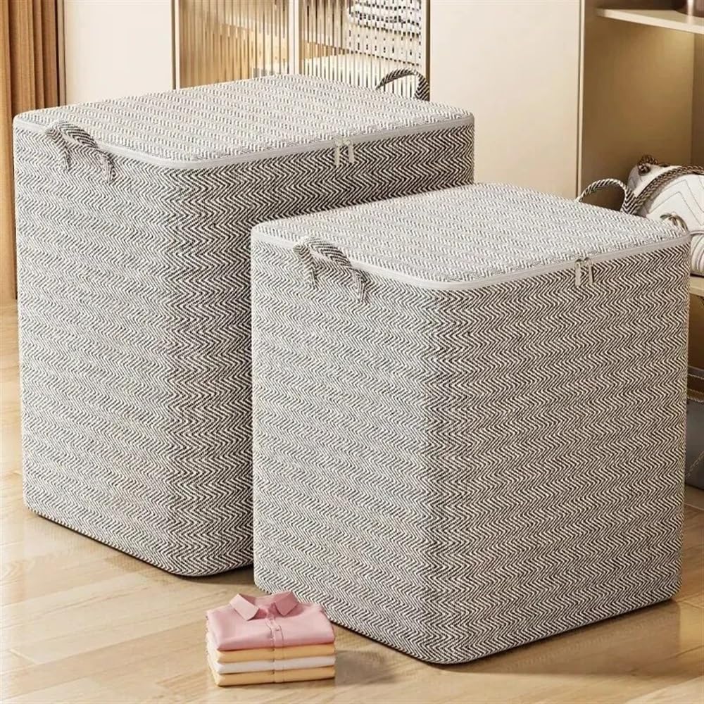 Quilt Storage Bag Large Capacity Duvet Blanket Foldable Sorting Bags Dustproof Clothes Organizer Household Moving Bag(150L)