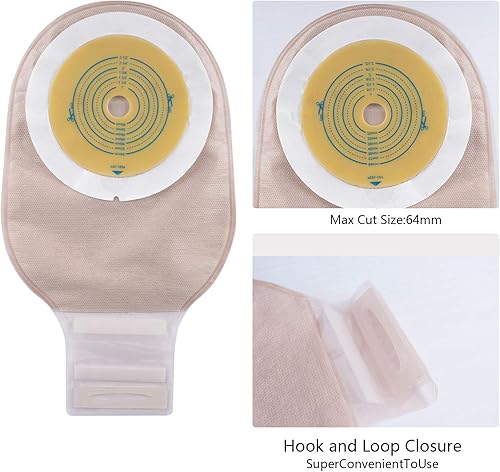 Miniatura 2 de Carbou Bolsas de ostomía, 20 piezas de suministros de colostomía, bolsa de ostomía drenable de una pieza para el cuidado del estoma de ileostomía,