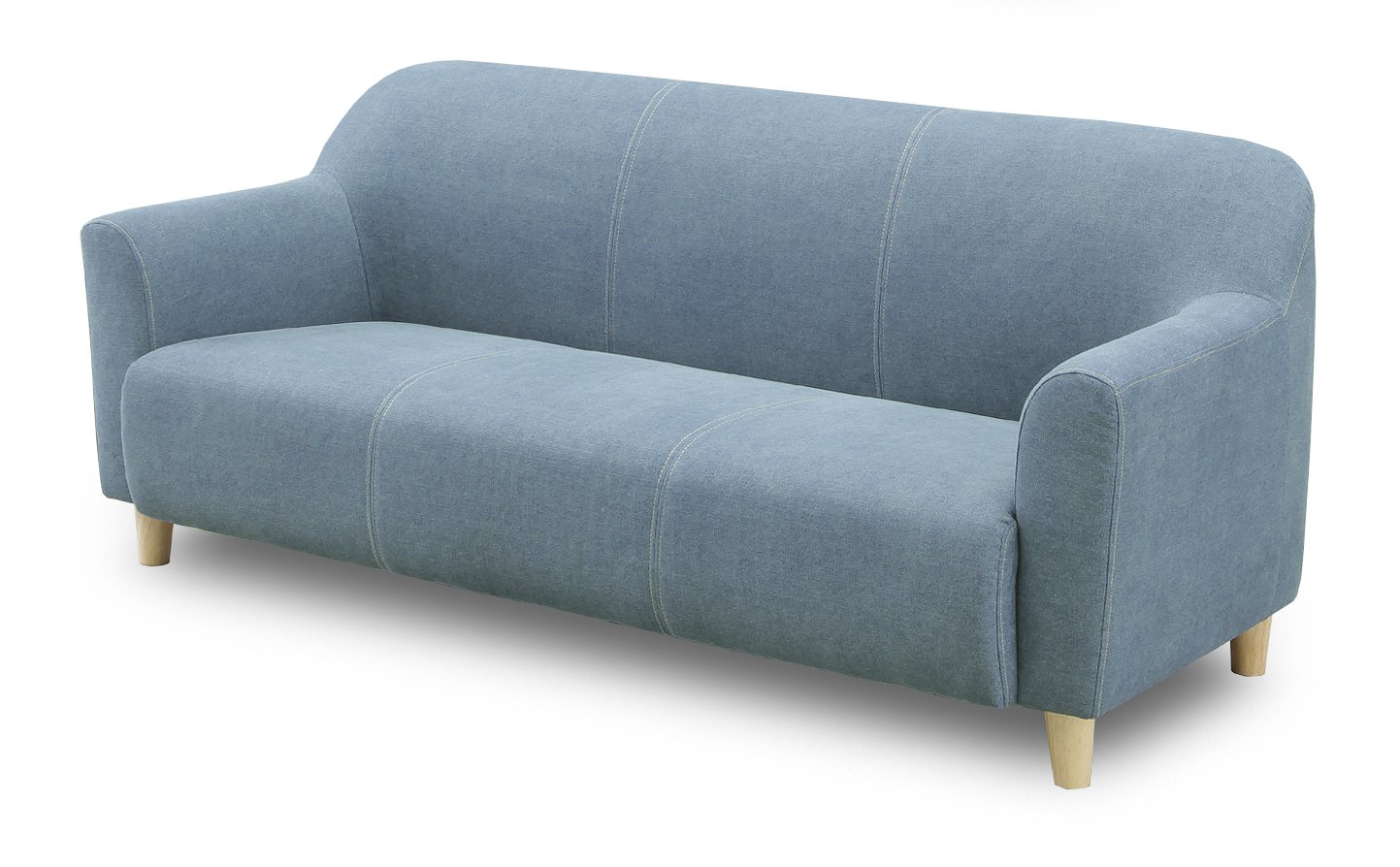 Amazon｜大川家具 関家具 ソファ 3人掛け 164cm幅 素材:デニム 216775