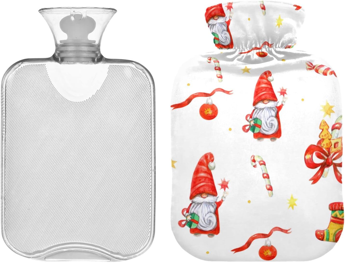 Gnomes Socks Candies Hot Water Bottle with Cover 2L, Warm