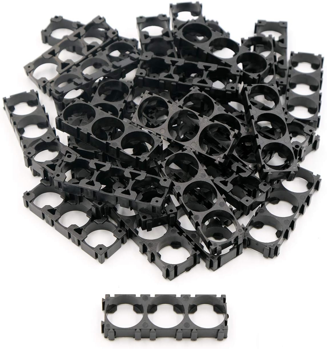 Bestol 3x5 Cell/4x5 Cell/2xCell/3xCell/18x6x50x1 Cell 18x6x50 Batteries Spacer Radiating Shell Plastic Heat Holder Bracket (100pcs Triple Bracket)
