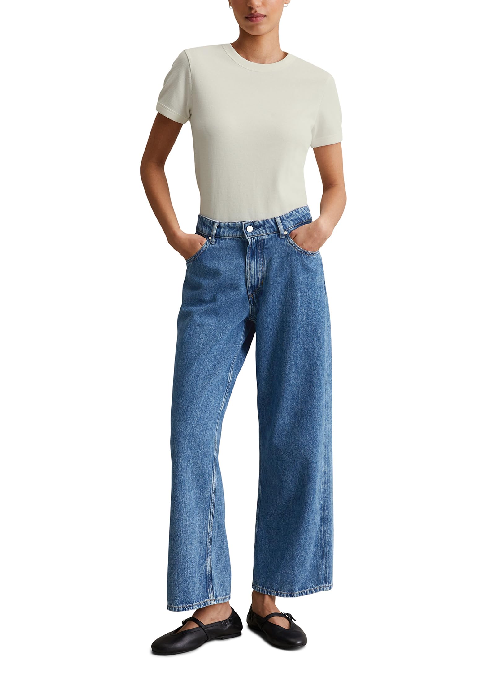 Marc OPolo Denim damskie spodnie jeansowe z bawełny organicznej Wide Fit, 4931, 34W / 32L