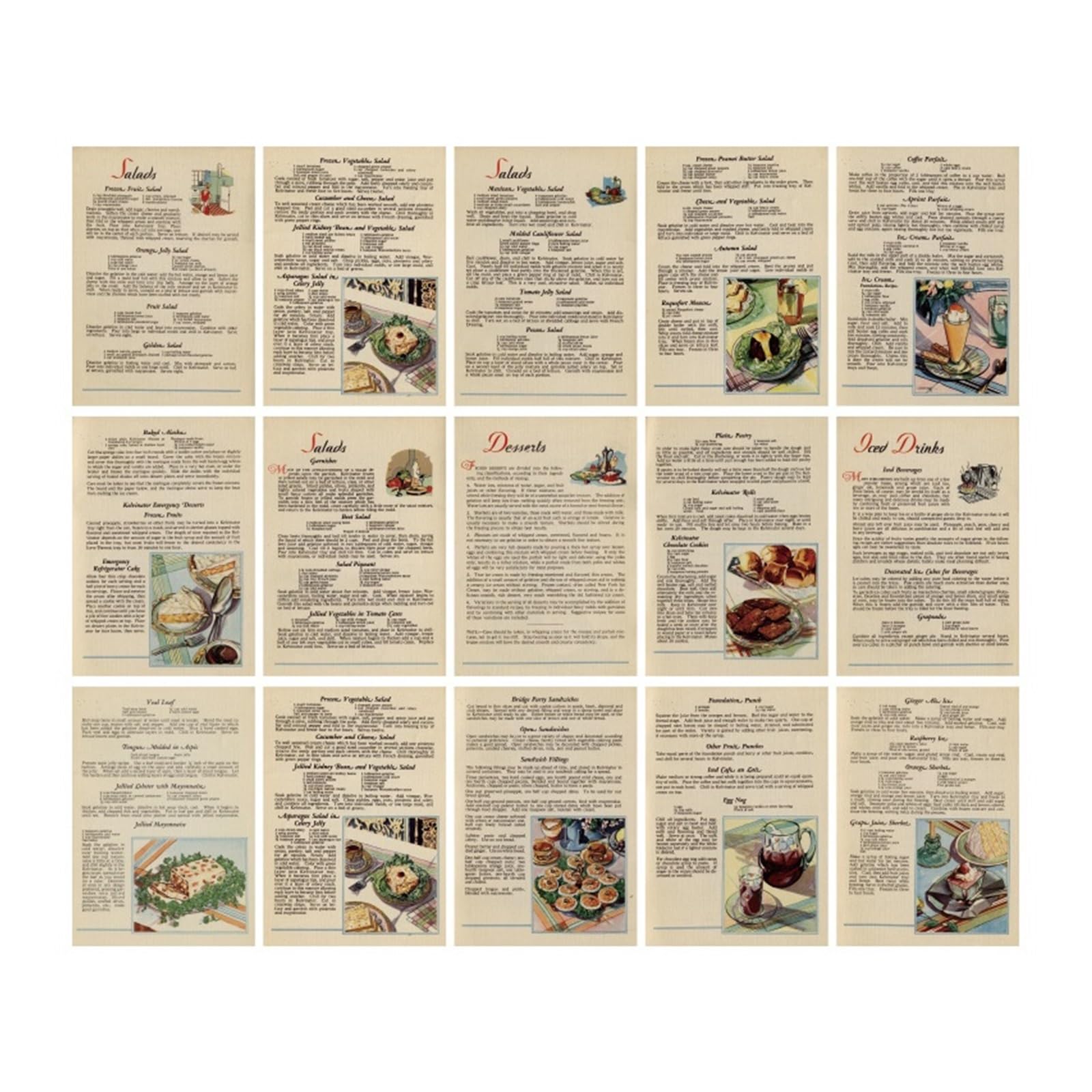 Vintage Aesthetic Scrapbook Kit 30 Sheets Vintage Scrapbook Paper Large Size Non-Sticky Scrapbook Supplies Pack for Scrapbooking Journaling Junk DIY Art Craft Aesthetic Scrapbook Kit(A)