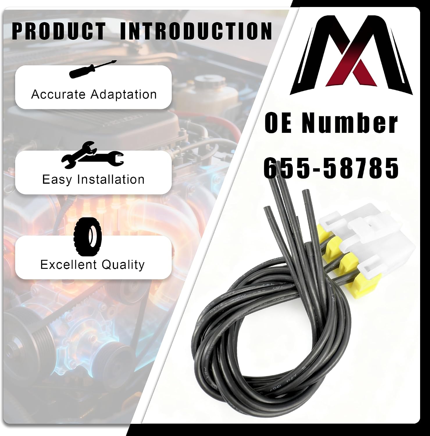 655-58785 Heater AC HVAC Control Connector Plug Pigtail Wiring Harness- Compatible with Subaru Forester 2014-2017, Impreza 2012-2017, XV Crosstrek 2013-2016, Crosstrek 2016-2017,WRX 2015-2017