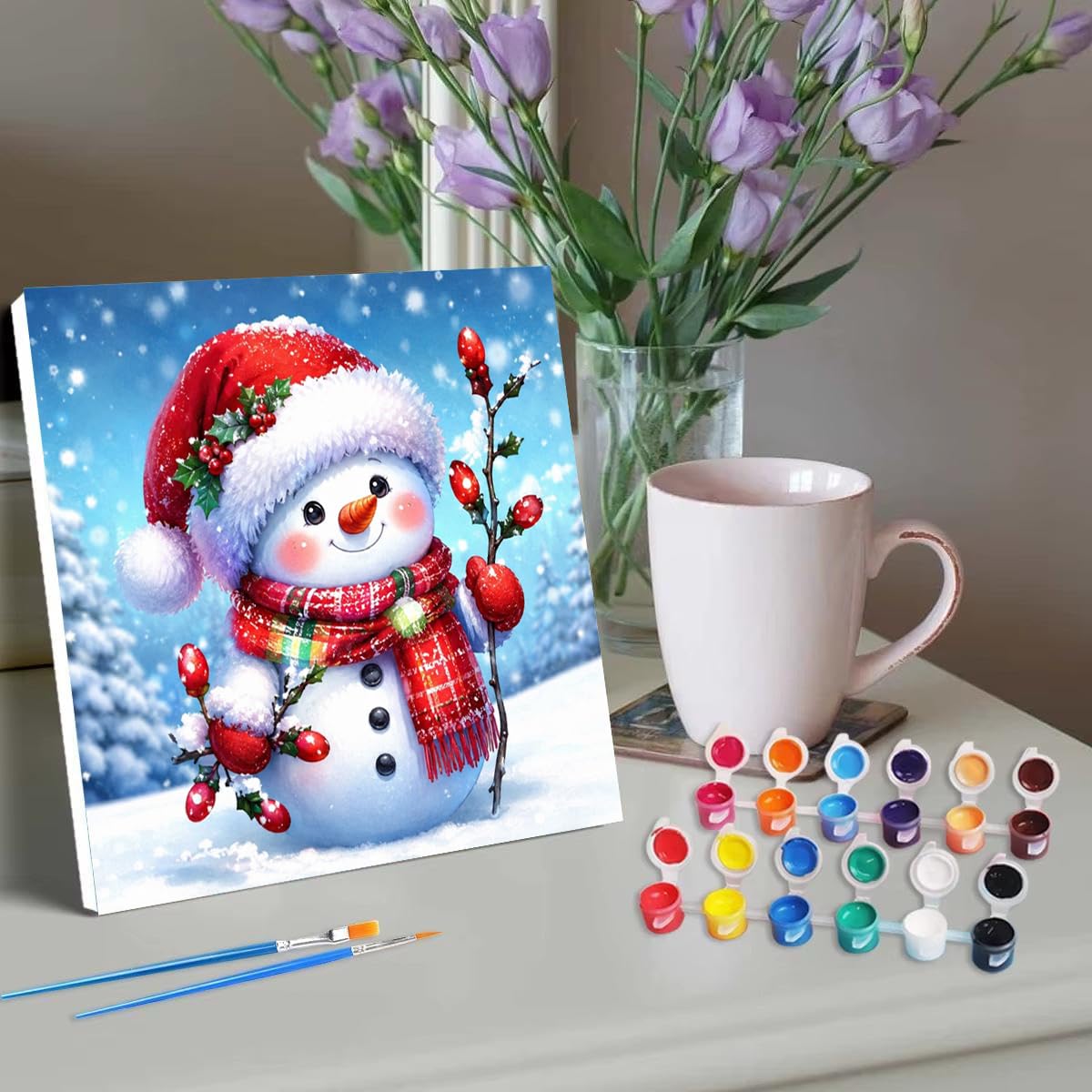 Christmas Paint by Numbers Kit - Beginner Friendly -4