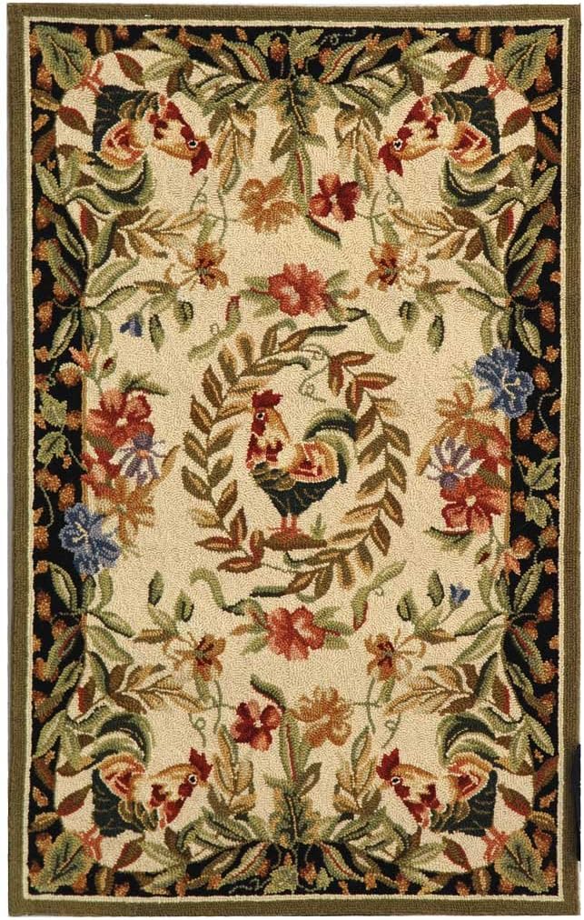 Amazon.com: ZSSZO Round Farmhouse Rooster Rugs Vintage Style Chicken ...