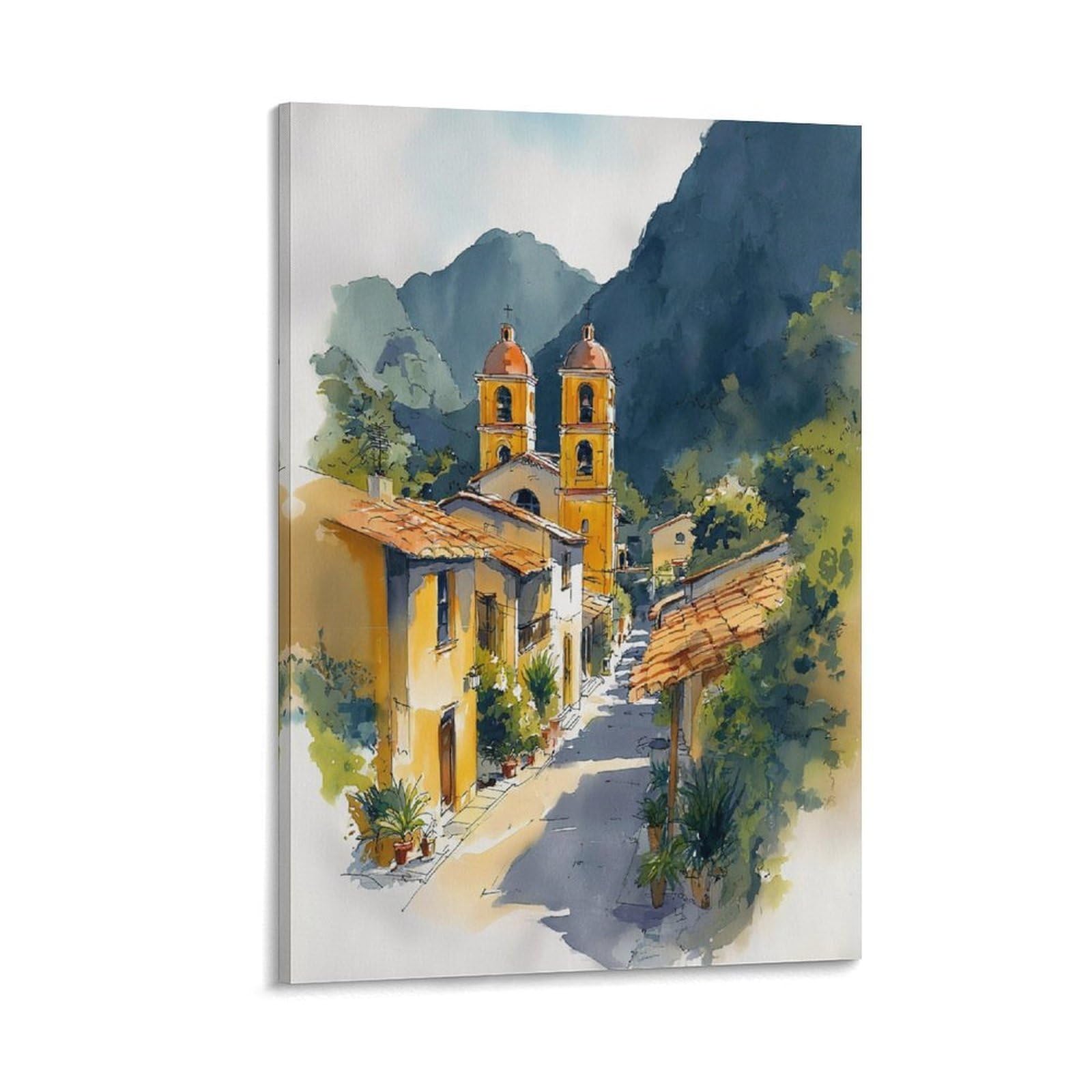 Oaxaca 24x36inch(60x90cm) Vintage Travel Poster Watercolor Canvas Art