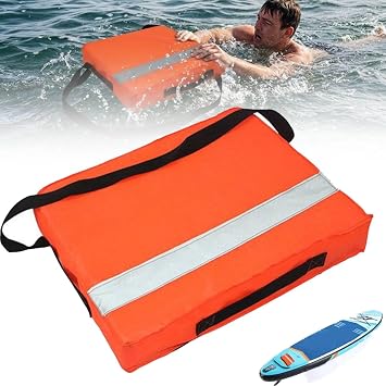 Boat Throwable Flotation Device, Marine Safety Flotation Device, Type IV Boat Cushion,Portable Waterproof Marine Throw Cushions with Strap, Water Sports, Lake, Sailing Clubs, Poolside