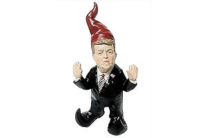 President GnomeDonald Trump The American Commander-in-Chief Military Gnome Statue 15" H