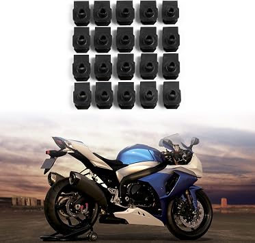 20 pcs M5 U-type Clips, Hardware Clip-on Nuts Fastener Clips Automotive Metal Fender Grill Retainer Clips