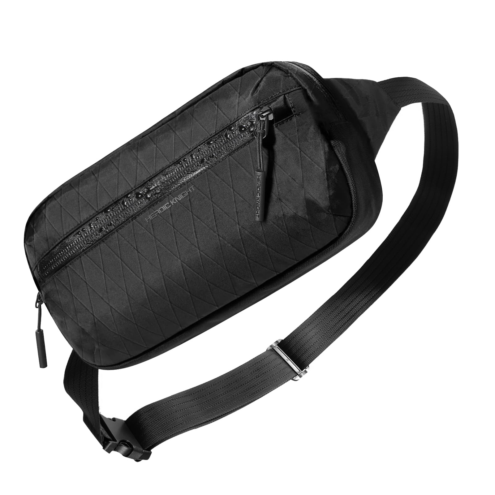 hk Borsa a Tracolla Impermeabile da Uomo e Donna, Borsa a Tracolla Leggera | Antisfondamento con Ampia Capienza Borsa a Spalla per Quotidiano Passeggiate Viaggi Vacanze e Attività all'aria Aperta, Nero