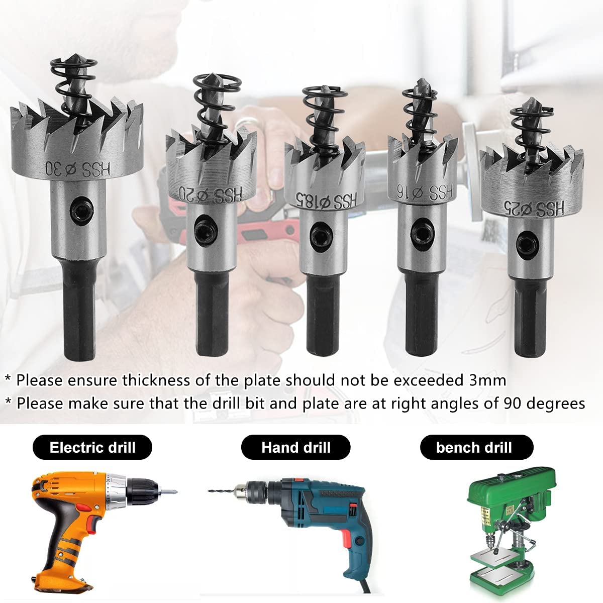Utoolmart 90mm HSS Drill Bit Hole Saw Cutter, Sharp and Durable, for Cutting Holes on Wood, Plastic Sheet, Stainless Steel, Iron, Aluminum Plate