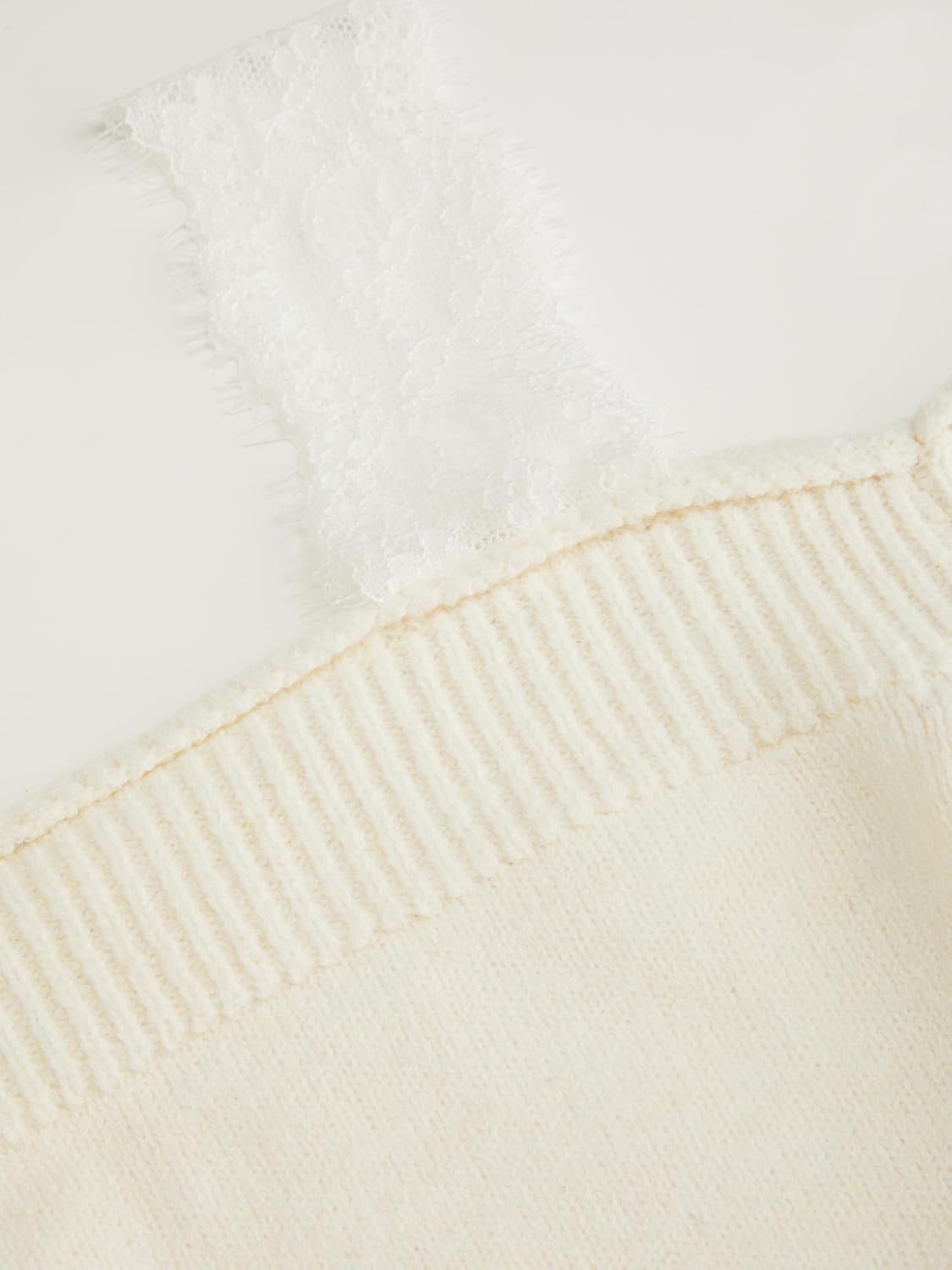 CIDER Off The Shoulder Sweaters for Women Lace Trim Long Sleeve Cropped Sweaters Knitted Pullover Sweater Trendy Fall - Image 2