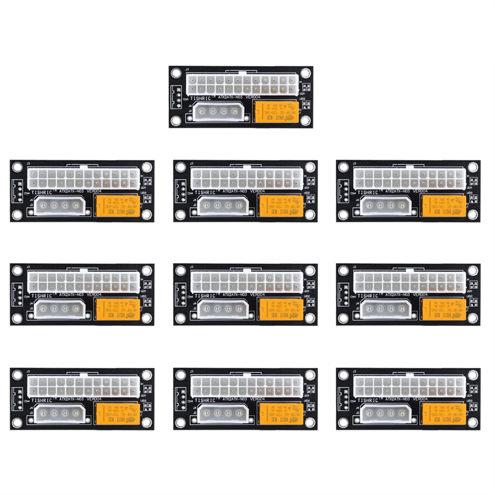 24-pinowy na 4-pinowy/SATA Molex synchroniczny podwójny zasilacz adapter synchronizacji karta ATX Add2psu dla górnictwa (10 szt. do sata zielony)