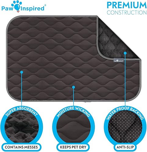 Miniatura 73 de Paw Inspired Alfombrillas acolchadas lavables para perros, almohadilla de 41 x 28 pulgadas, se adapta a perreras de 42 pulgadas, a prueba de fugas
