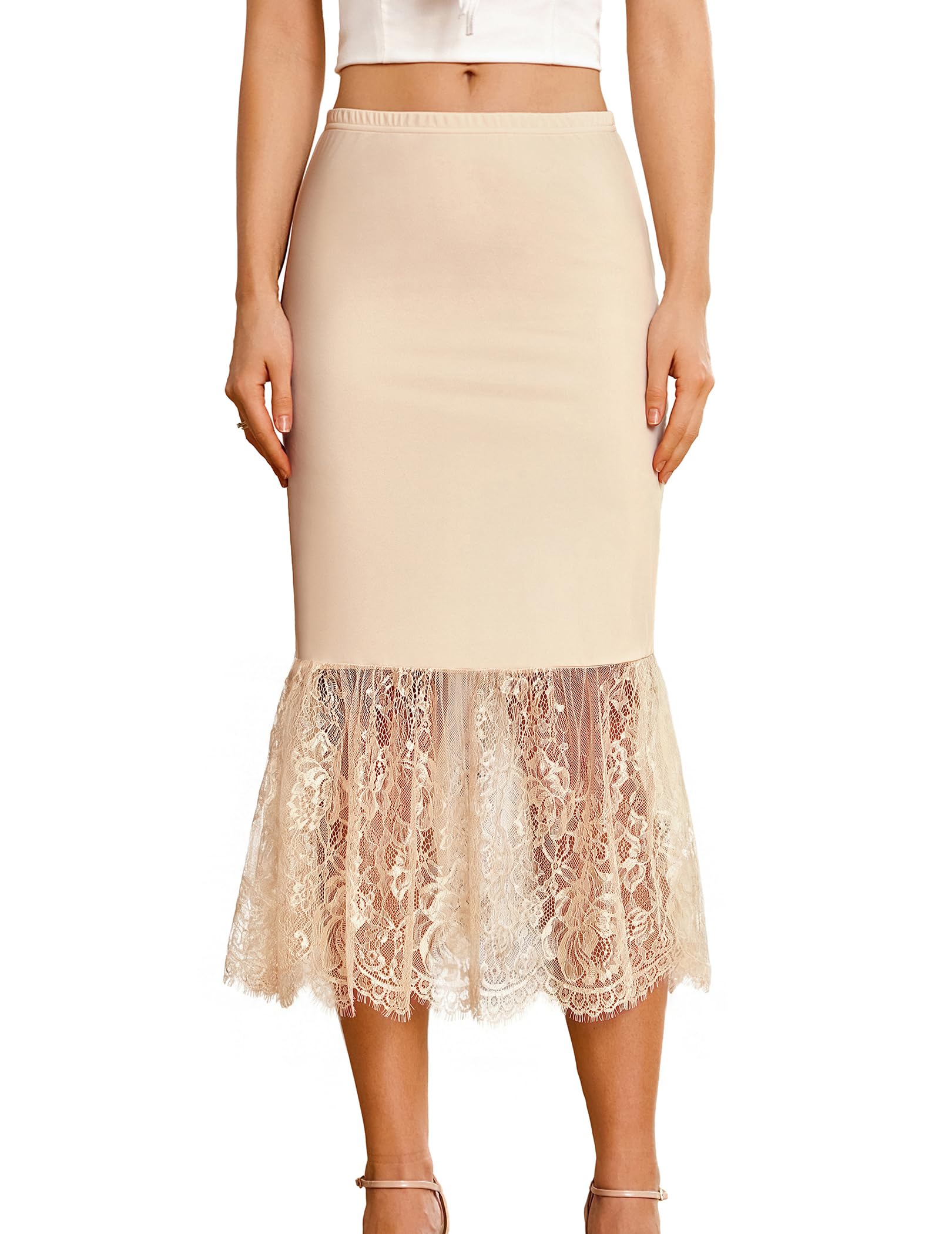 View 1 of ***STOCK IMAGE FOR REFERENCE***
Avidlove Women's Lace Half Slip - Champagne, XL