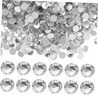 Abaodam 1440 Peças De Strass Para Unhas Enfeite De Maquiagem Strass De Vidro Com Parte Traseira Lisa Enfeites De Unhas Strass Joias Para Unhas Decoração De Unhas Com Parte Traseira Lisa