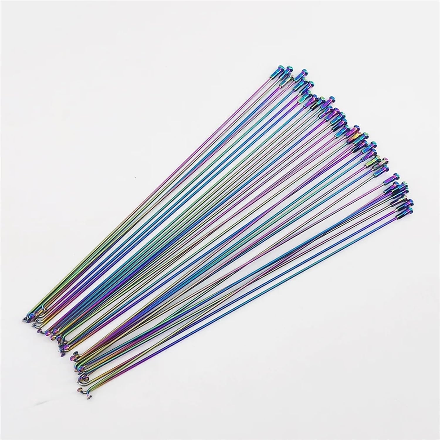 14G 2.0 Round Spokes J-Shaped Curved/Straight-Pull Fit for Bicycles Spokes Colorful Fit for Bicycles Spoke with Copper Cap Bike Parts