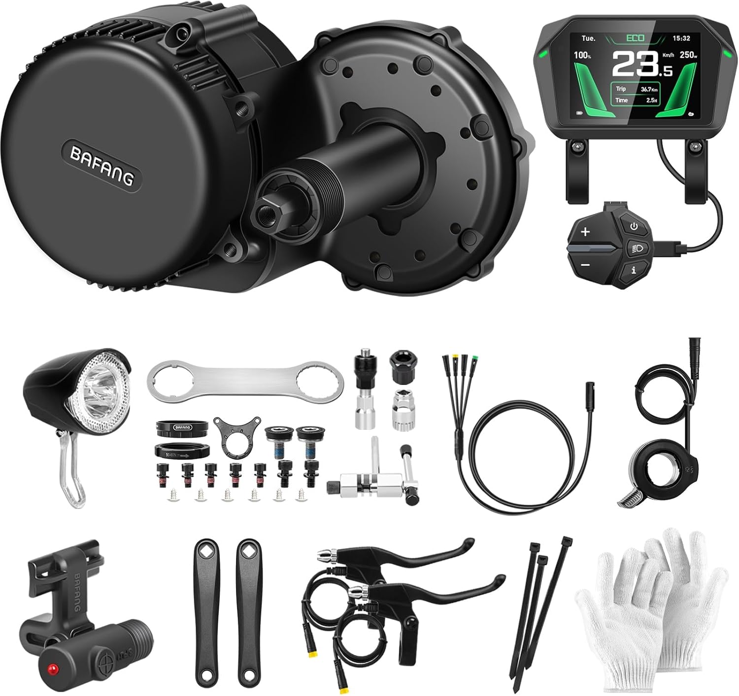 Bafang BBS01B Central Motor 48V 500W Conversion Kit Ebike Engine G340 with 3.5 Inch A1 Display