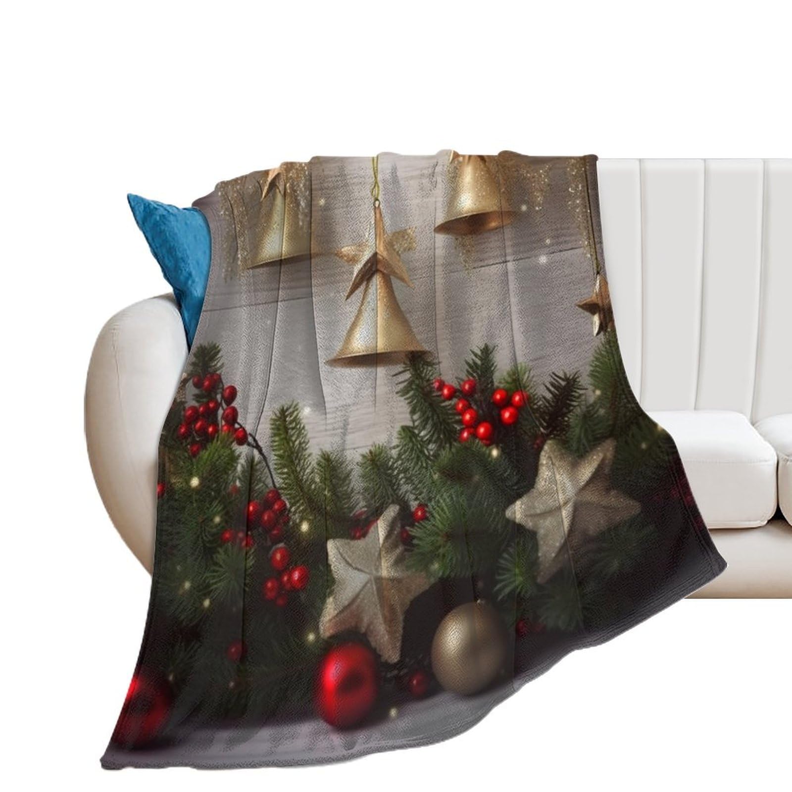 Couverture en flanelle motif sapin idéale pour vos soirées cocooning au coin du feu