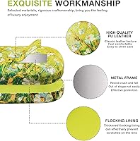 Vista 102 de molshine Estuche rígido de cuero para lentes de sol, funda clásica para gafas grandes para mujeres y hombres,Gafas de sol