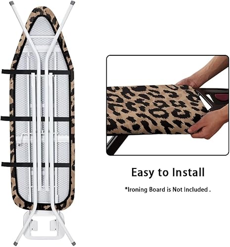 Miniatura 10 de Suhoaziia Funda para tabla de planchar de Halloween y almohadilla con estampado de galaxia de 54 x 15 pulgadas, cubierta de tabla de hierro con