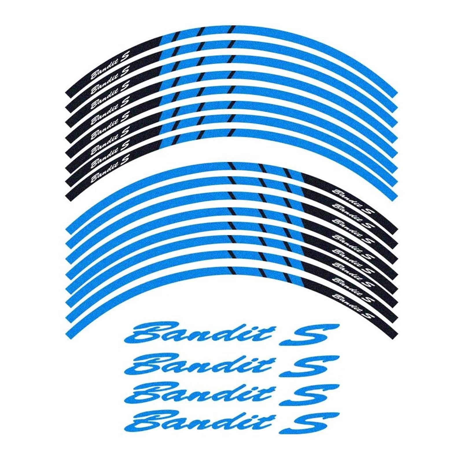 Reflective Motorcycle Wheel Stickers Fits for Suzuki Bandit 1200 600 Tire Decoration Rim Decals
