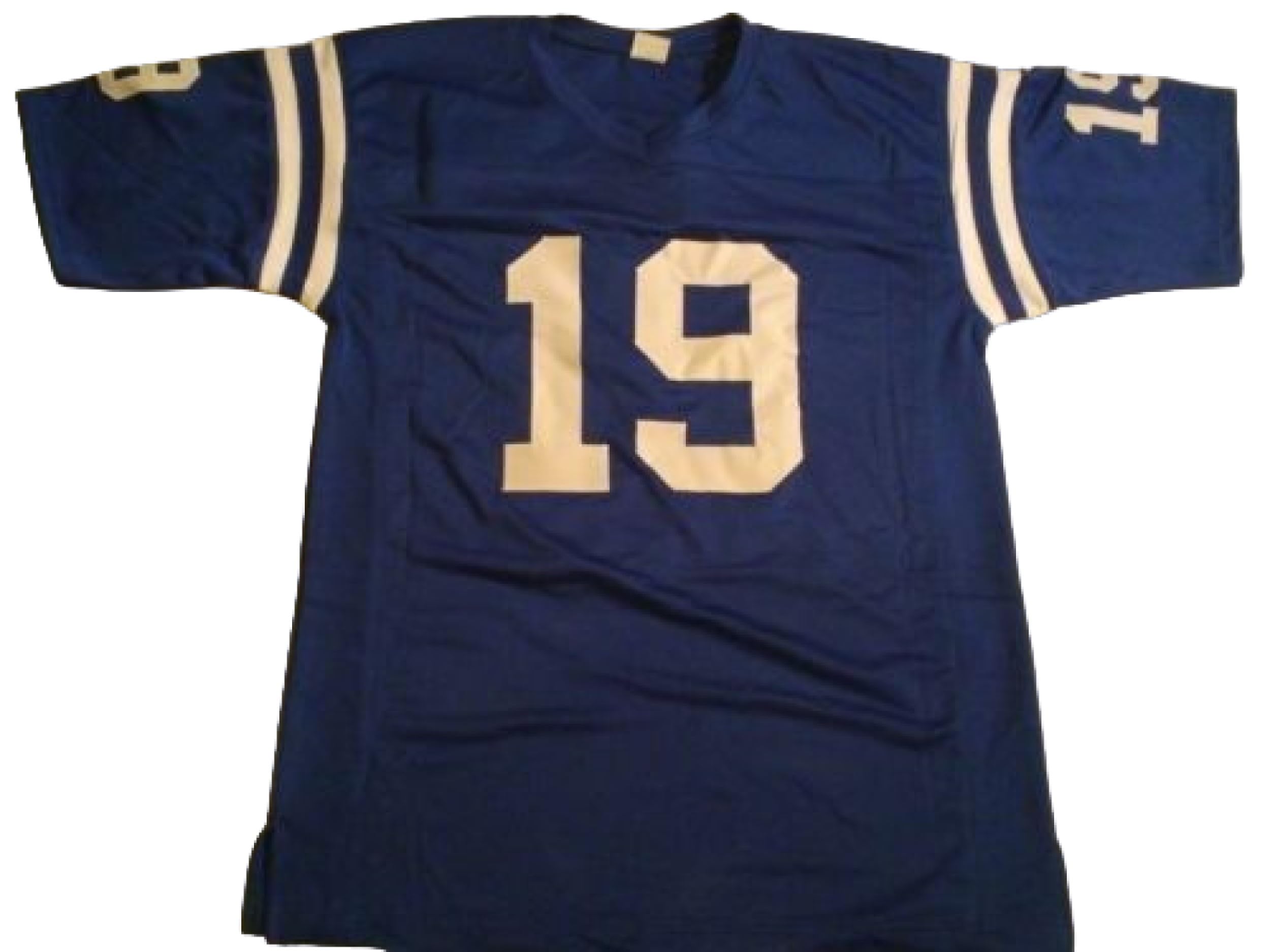 Johnny Unitas Custom Jersey Stitched Blue Football New No Brand/Logos (US, Alpha, Large, Regular, Regular, Blue)