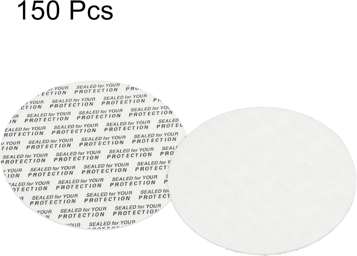 PATIKIL 65mm/2.56" Foam Lid Liner, 150 Pack PS Foam Resistant Tamper Pressure Sensitive Seal for Bottle Cap Liners Seals : Industrial & Scientific