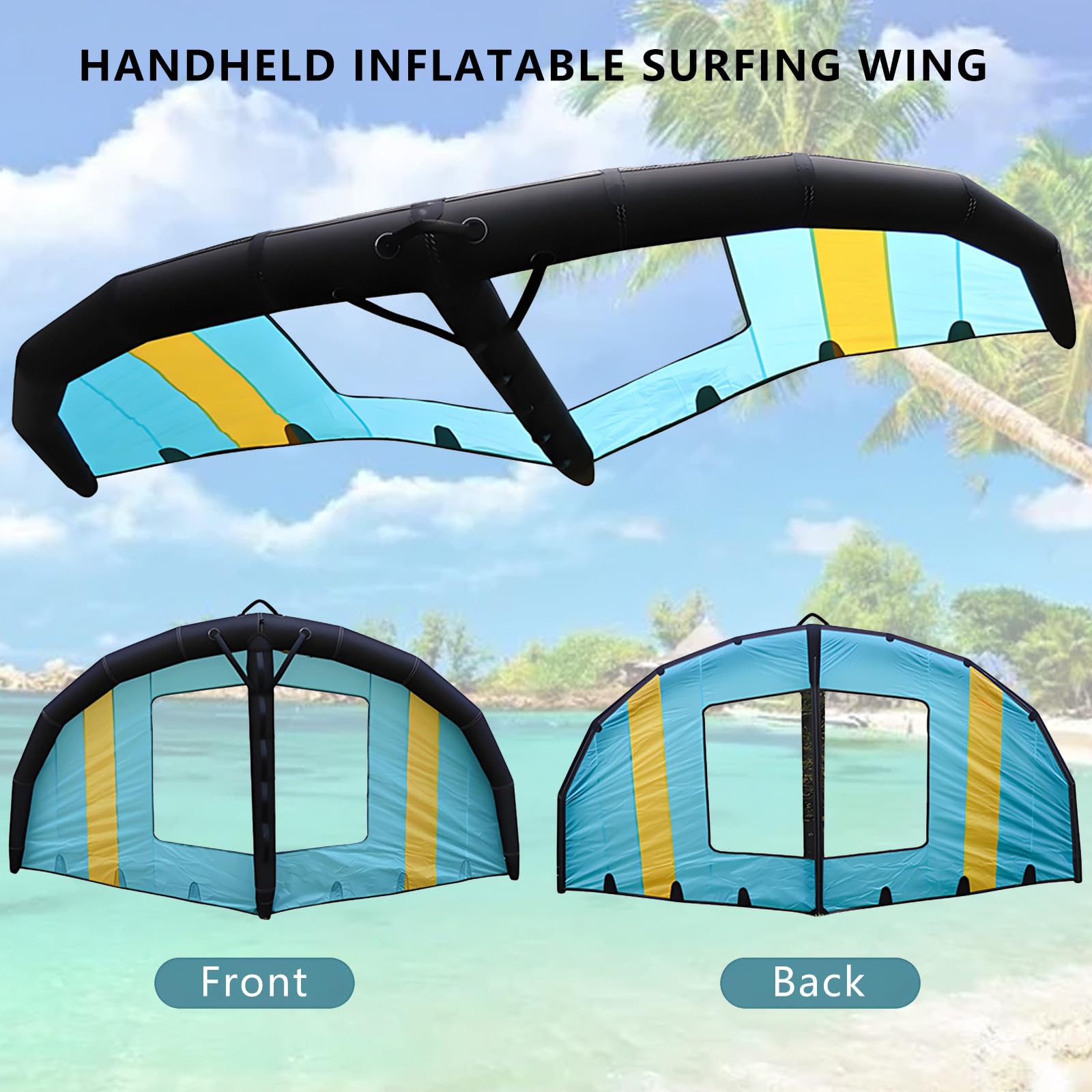 Aufblasbarer Foil-Kite-Wind-Wing, FüR Erwachsene, Surfboard-Kiteboarding Im Wasser, Aufblasbarer Foil-Board-Surf-Wing 4m²