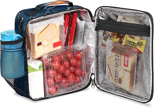 Miniatura 4 de American Football - Lonchera con aislamiento de fútbol americano para niños y niñas, reutilizable, bolsa cálida para la escuela, el trabajo, la