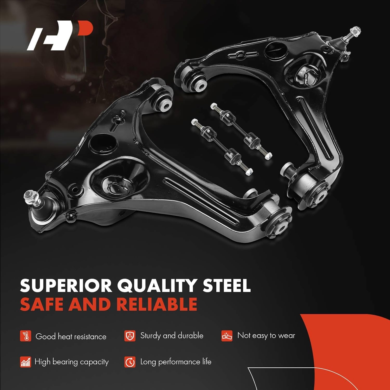 A-Premium 4Pcs Front Suspension Kit, Lower Control Arm, Sway Bar Link, Compatible with Ford F-150 2009 2010 2011 2012 2013, 4WD or AWD Models