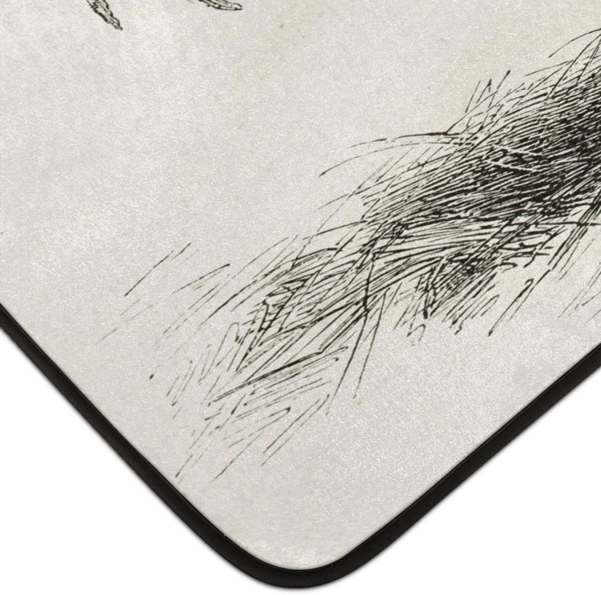 Bathroom Rug Mat 48”x72”/4’x6’, Non Slip Rug Pads for Hardwood Floors and Tiles, Reusable and Washable Tape for Area Rugs, Dual Sided Adhesive Gripper Keep Corners Flat, Set of 2