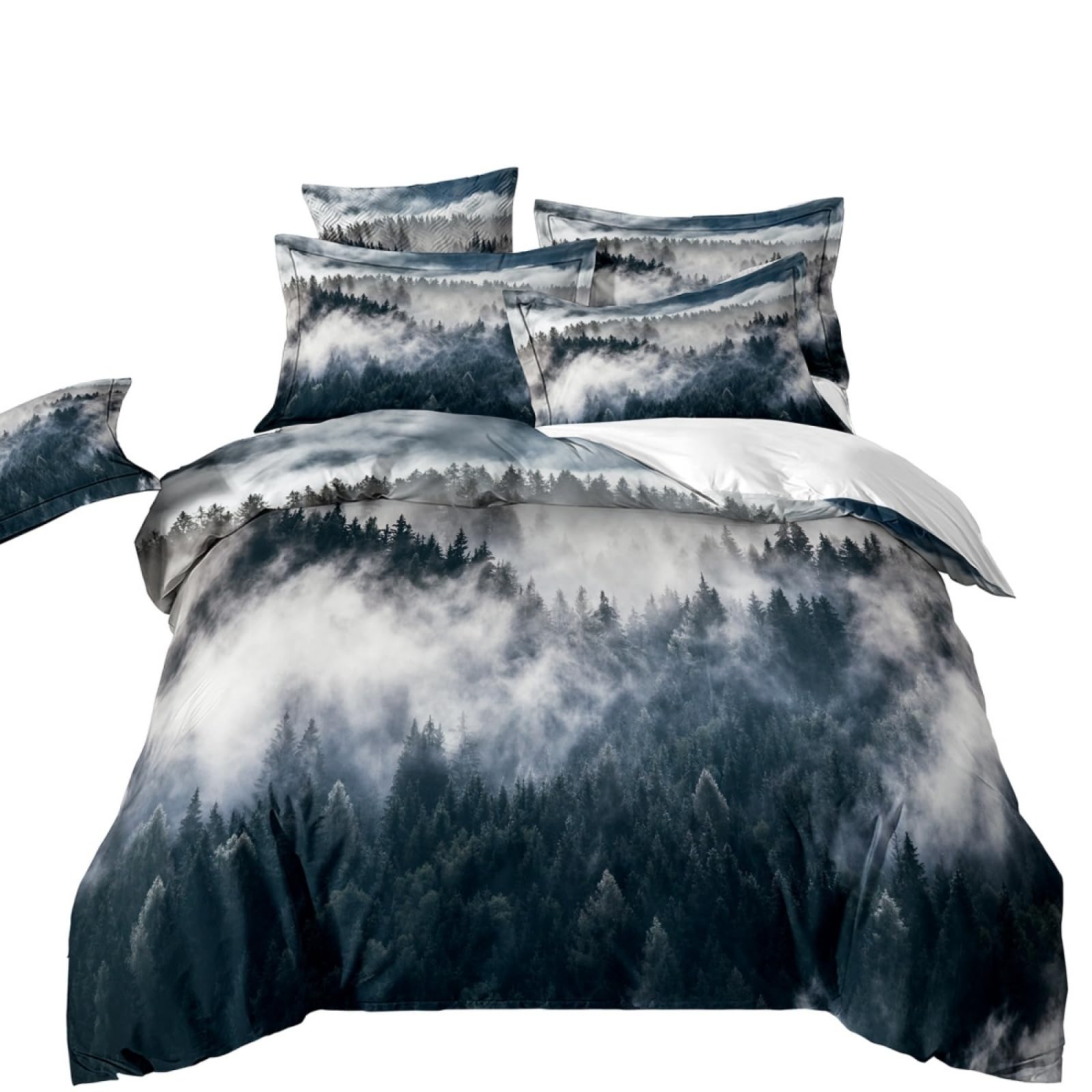 Double Duvet Set Grey Tree Bedding Double Bed Set Duvet Cover Sets