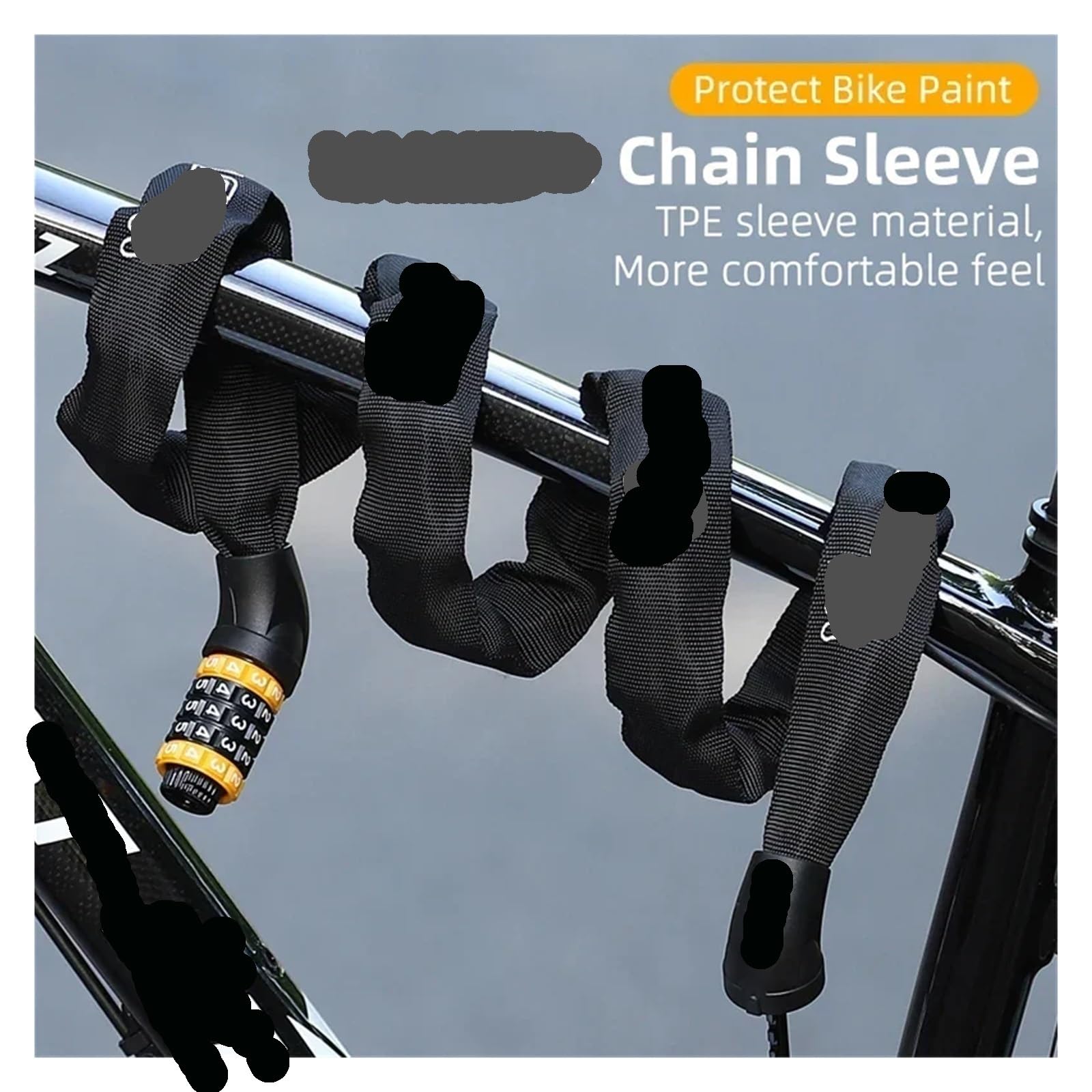 Lucchetto a catena for bici multilunghezza Combinazione di codici a 5 cifre Accessori antifurto for biciclette e motociclette per Sicurezza(120cm)