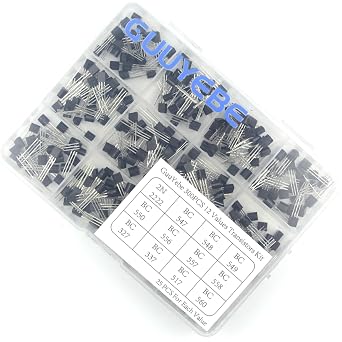 300PCS 12 Values 2N2222 BC547 BC557 BC548 BC549 BC550 BC556 BC558 BC327 BC337 BC517 BC560 NPN PNP BJT Transistors of Semiconductor Products