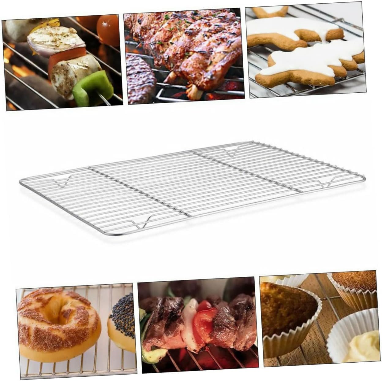 1pc Outdoor BBQ Grill Pan Set Non-Stick Drain Pan Baking Tray BBQ Tool Barbecue Accessory Easy to Clean for Parties