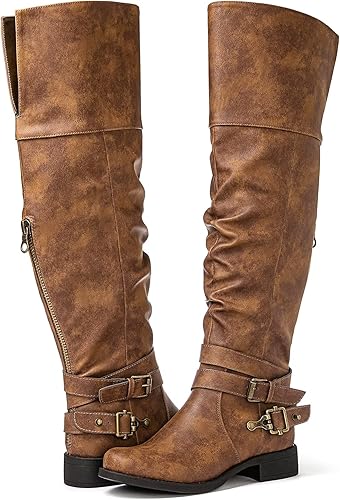 Miniatura 2 de GLOBALWIN Women's Over The Knee Thigh High Tall Boots for Women Long Boots with Side Zipper
