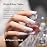 RARJSM Glitter Gel Nail Polish Nude Milky White Silver Shimmer Pigment Jelly Creamy White Yellow Gel Polish Neutral Color 15ml Sparkle Natural Color Soak off UV LED Cured for Home Salon DIY Nail Art