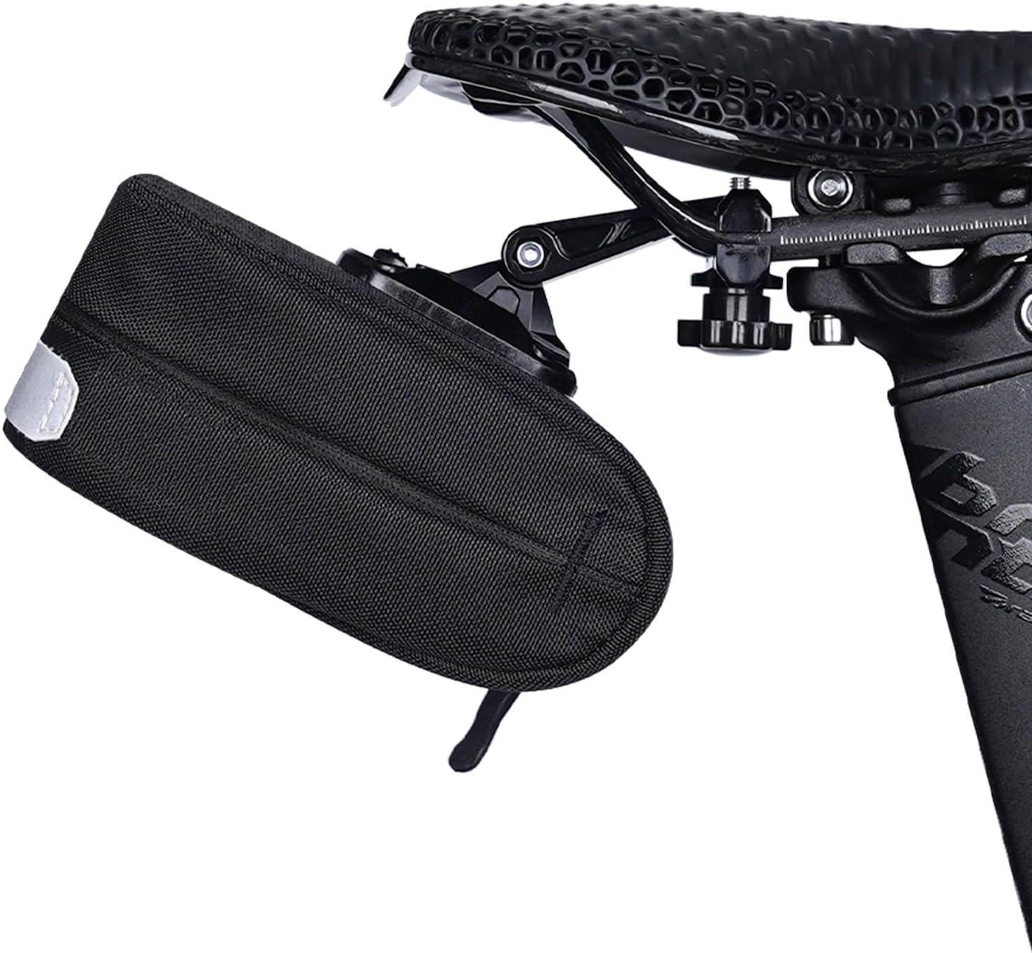 Road Bike Seat Bag - 0.3L Waterproof Cycling Saddle Pack with Quick-Release, Minimalist Design for Cycling Essentials,Matte Black
