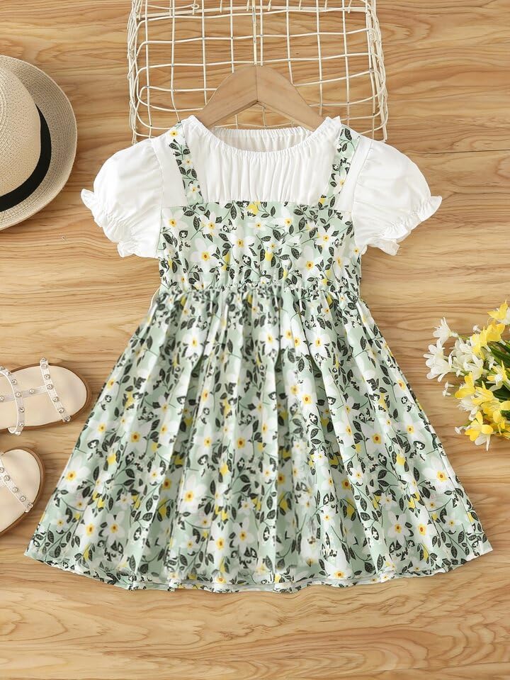 Image of TAGAS Dress for Girl Cotton Dress Girl Frock Dress Dreess Casual Dress Dress KD-196